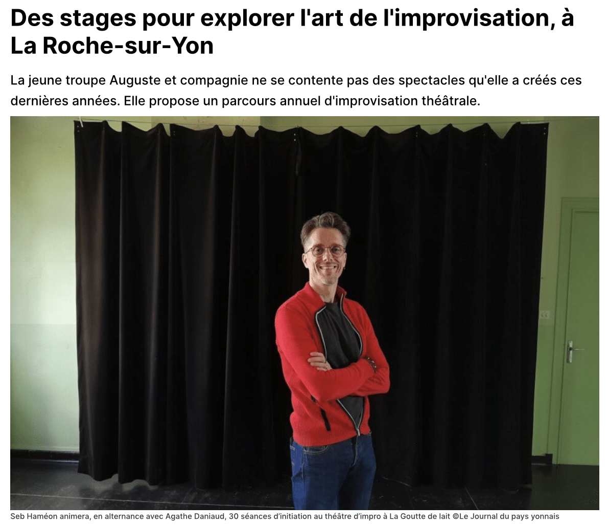 Atelier théâtre d’impro